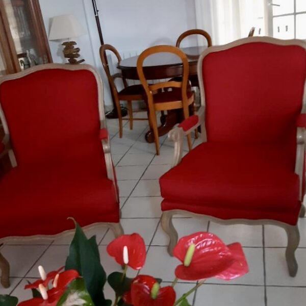 Duo Fauteuils rouges